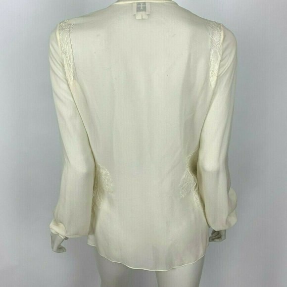 Haute Hippie Silk Lace Chiffon Wrap‎ Blouse Top - Picture 3 of 8